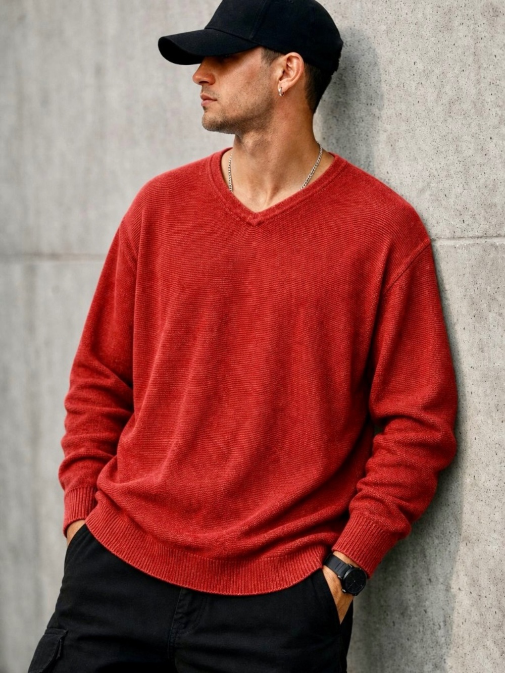 Izod mens cotton knit pullover sweater